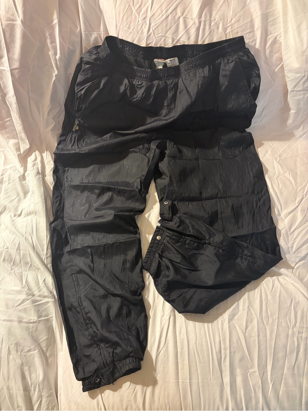 Vintage Ellesse Nylon Track Pants – Size 46 (Made in Great Britain)